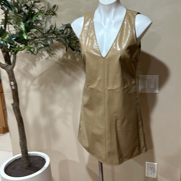 Banana Republic factory PATENT VEGAN LEATHER MINI DRESS - Picture 7 of 11